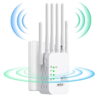 Carmdering wifi versterker stopcontact wit