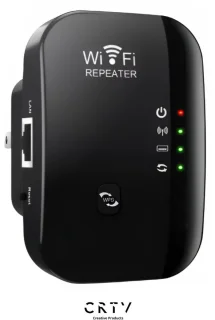 CRTV Wifi Versterker Stopcontact 300Mbps Zwart