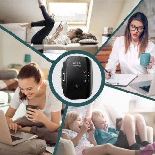 CRTV Wifi Versterker Stopcontact 300Mbps Zwart