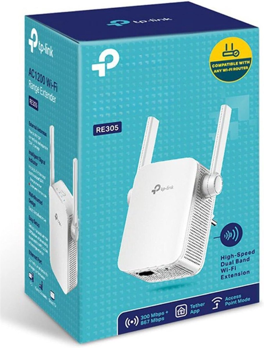 DD Wifi Versterker Stopcontact Repeater 1200 Mbps Wit