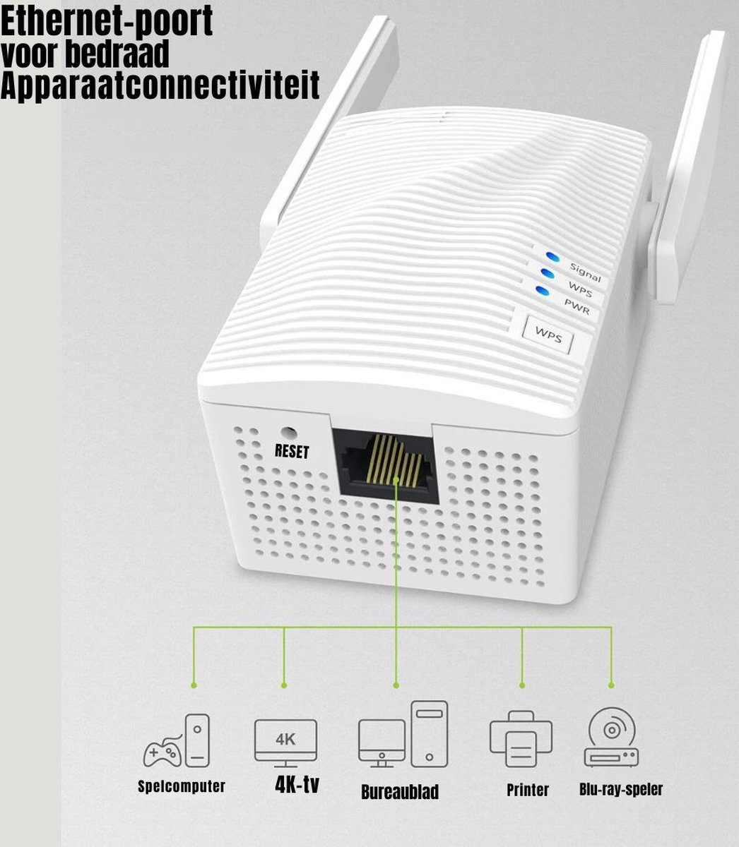 DD Wifi Versterker Stopcontact Repeater Wit