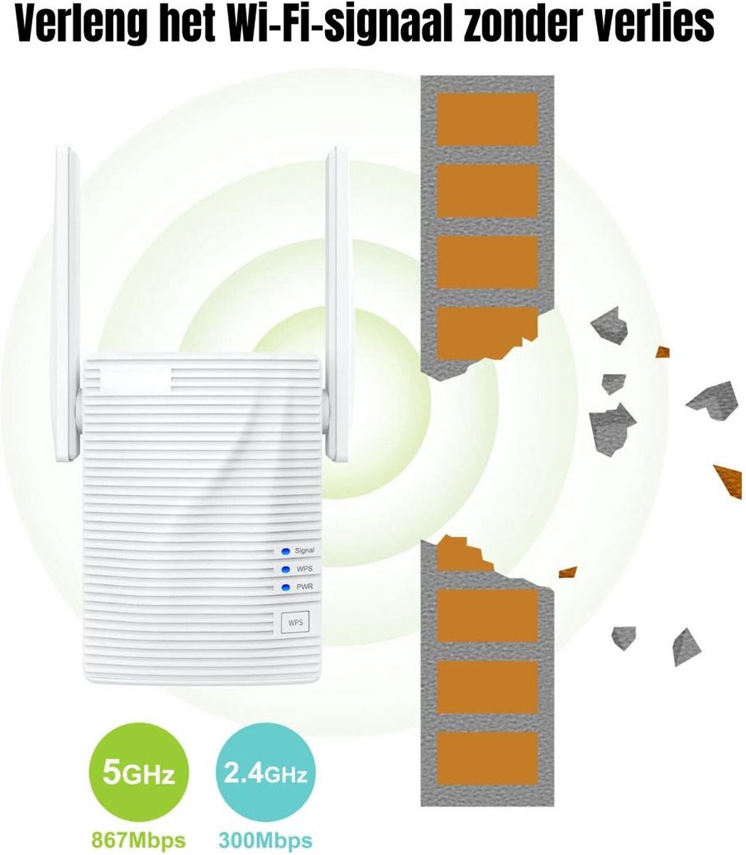 DD Wifi Versterker Stopcontact Repeater Wit