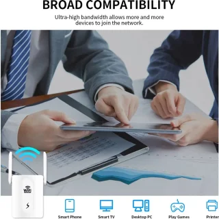 DrPhone BoostWave WiFi Versterker 300 Mbps 2.4GHz Wit