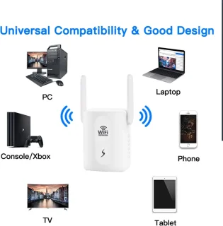 DrPhone BoostWave WiFi Versterker 300 Mbps 2.4GHz Wit