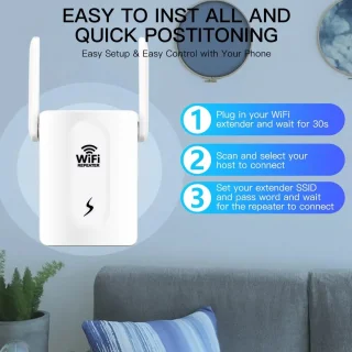 DrPhone BoostWave WiFi Versterker 300 Mbps 2.4GHz Wit