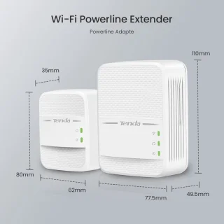 DrPhone TND1 Powerline Adapter met Dual Band WiFi