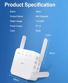 DrPhone W02 5Ghz Wifi Router Wit EU Plug