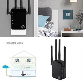 DrPhone WR4 Pro Wifi Versterker Dual Band Zwart