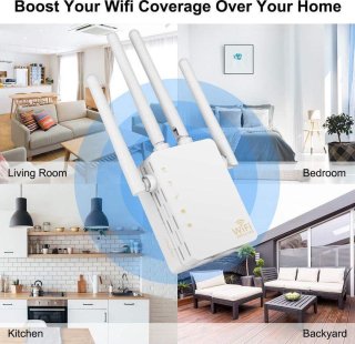 DrPhone WR4 Pro Wifi Versterker Dual Band Zwart