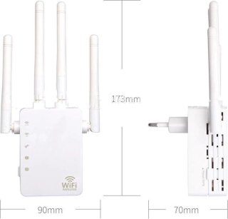 DrPhone WR4 Pro Wifi Versterker Dual Band Zwart