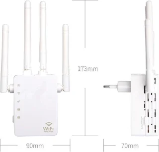 DrPhone WR4 Pro Wifi Versterker Dual Band Zwart