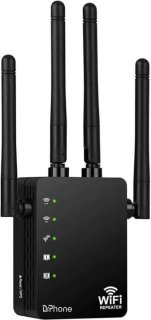 DrPhone WR4 Pro Wifi Versterker Dual Band Zwart