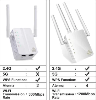 DrPhone WR4 Pro Wifi Versterker Dual Band Zwart