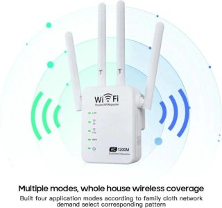 DrPhone WR5 Dual Band Wifi Versterker Range Extender Router Wit