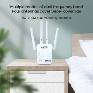 DrPhone WR5 Dual Band Wifi Versterker Range Extender Router Wit