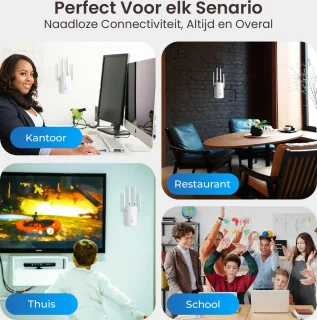 DynaBright WiFi Versterker Stopcontact Dual-Band 1200 Mbit/s