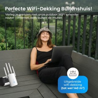 DynaBright WiFi Versterker Stopcontact Dual-Band 1200 Mbit/s