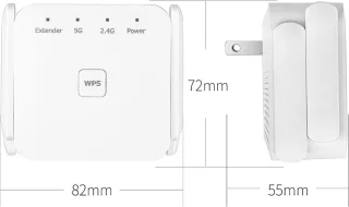 EDUP Wifi Versterker 1200 Mbps Stopcontact Dual Band