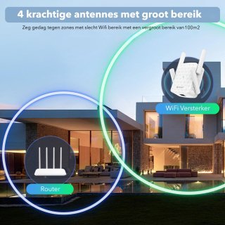 Gadgetplace WiFi Versterker Stopcontact Dual Band 1200Mbps