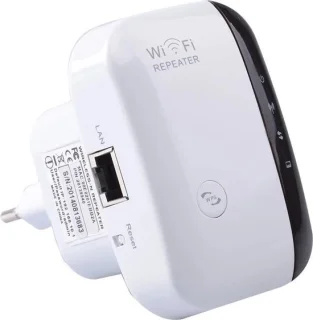 GYMSTON WiFi Versterker Stopcontact met Internetkabel