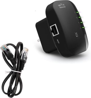 Gymston WiFi Versterker Stopcontact Zwart