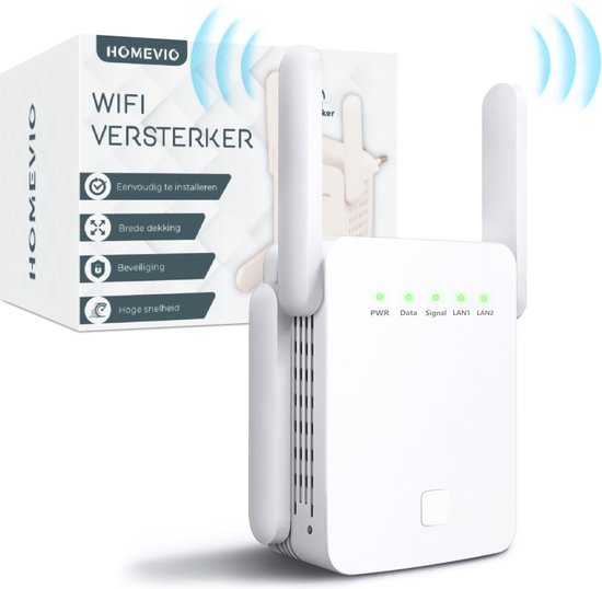 Betrouwbare WiFi tot in elke hoek: Homevio 1200 Mbps Repeater