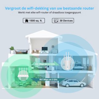 JMZR Wifi Versterker Stopcontact Repeater Extender