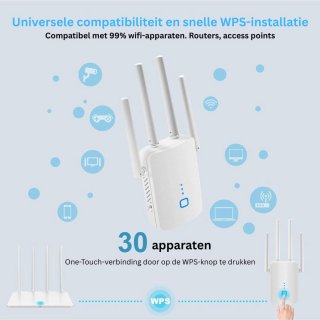 JMZR Wifi Versterker Stopcontact Repeater Extender