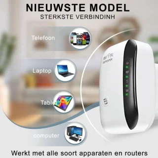 JR Quality Wifi Versterker Stopcontact Wit