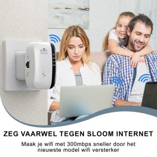 JR Quality Wifi Versterker Stopcontact Wit