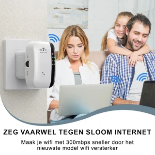 JR Quality Wifi Versterker Stopcontact Wit