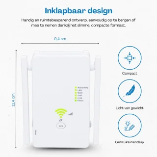 Koopkrachtig Wifi Versterker 1200 Mbps Dual Band