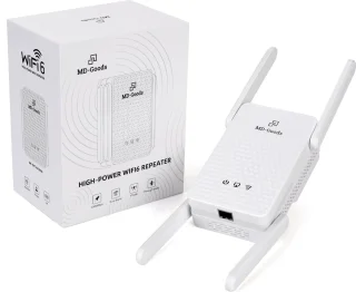 MD-Goods WiFi Versterker 3000Mbps Wifi 6 Repeater