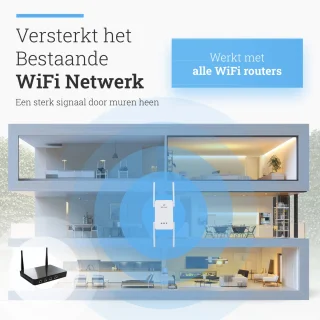 MD-Goods WiFi Versterker 3000Mbps Wifi 6 Repeater