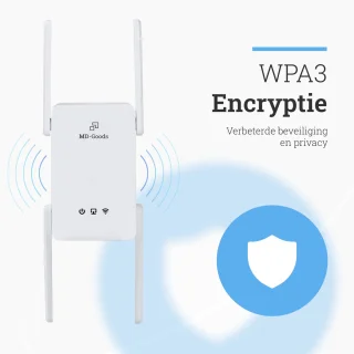 MD-Goods WiFi Versterker 3000Mbps Wifi 6 Repeater