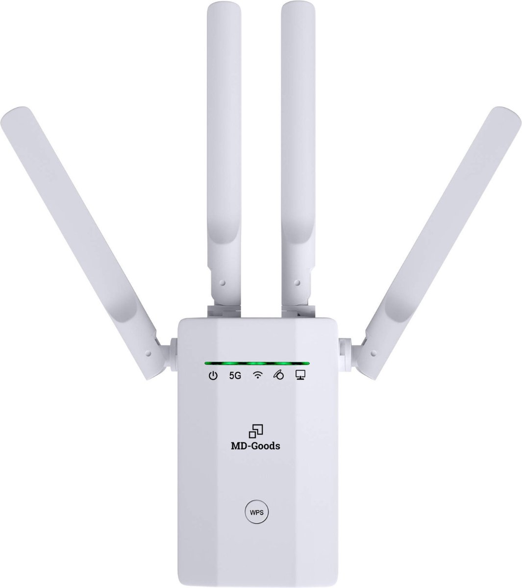 De MD-goods WiFi Versterker Stopcontact 1200Mbps Dual Band in één oogopslag