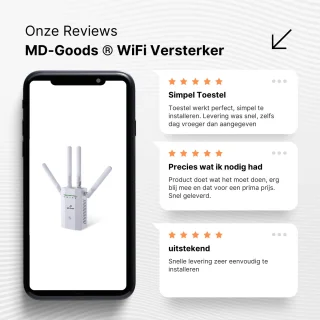 MD-goods WiFi Versterker Stopcontact 1200Mbps Dual Band