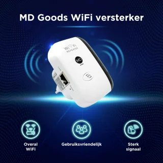 MD-goods WiFi Versterker Stopcontact Repeater 300Mbps