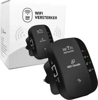 MD-goods WiFi Versterker Stopcontact Zwart