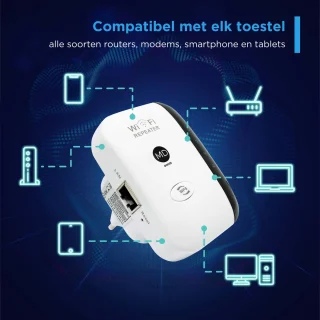 MD-goods WiFi Versterker Stopcontact Zwart