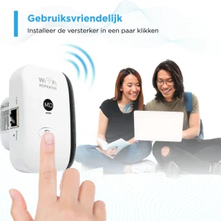 MD-goods WiFi Versterker Stopcontact Zwart
