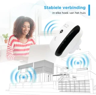 MD-goods WiFi Versterker Stopcontact Zwart