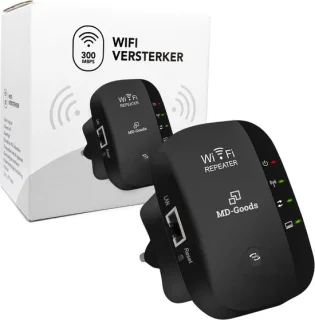MD-goods WiFi Versterker Stopcontact Zwart