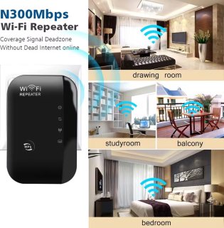 MoTronics DN229BK Mini Wifi Repeater Zwart