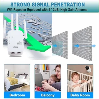 Namajunas WiFi Repeater 1200 Mbps - Wit