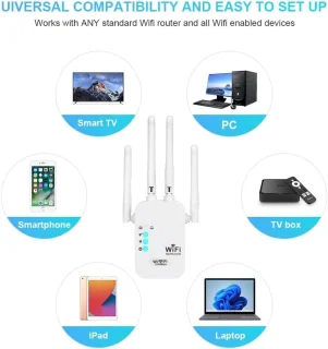 Namajunas WiFi Repeater 1200 Mbps - Wit