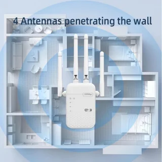 Net Booster Netboost Pro WiFi Extender 2024 Dual Band 1200Mbps