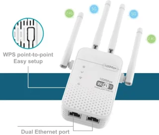 Net Booster Netboost Pro WiFi Extender 2024 Dual Band 1200Mbps