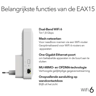 NETGEAR Nighthawk EAX15 WiFi 6 Mesh Extender
