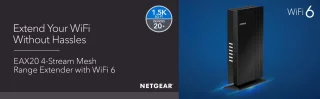 NETGEAR Nighthawk EAX20 WiFi Versterker Zwart